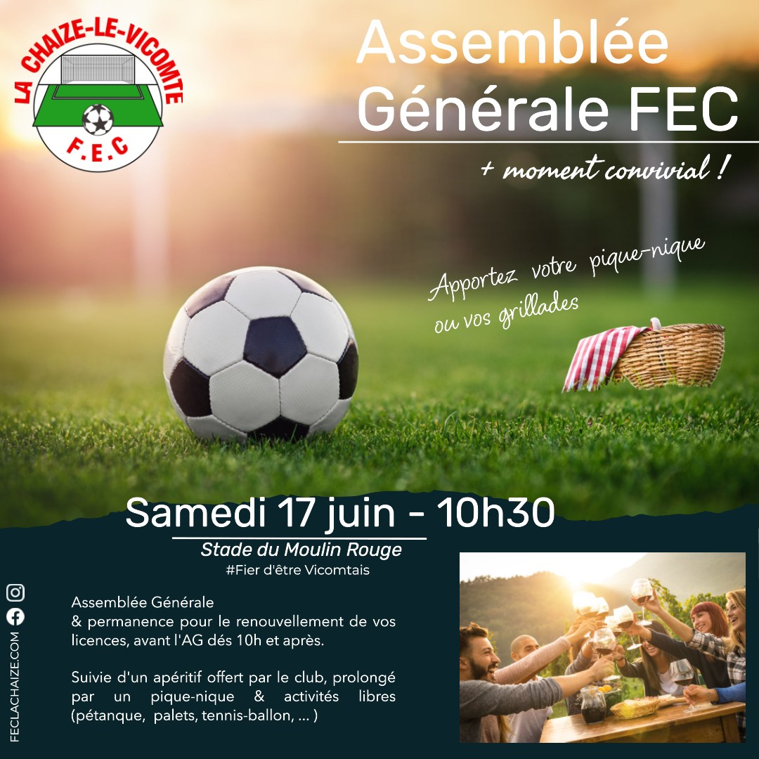 ASSEMBLEE GENERALE 17 JUIN 10H30