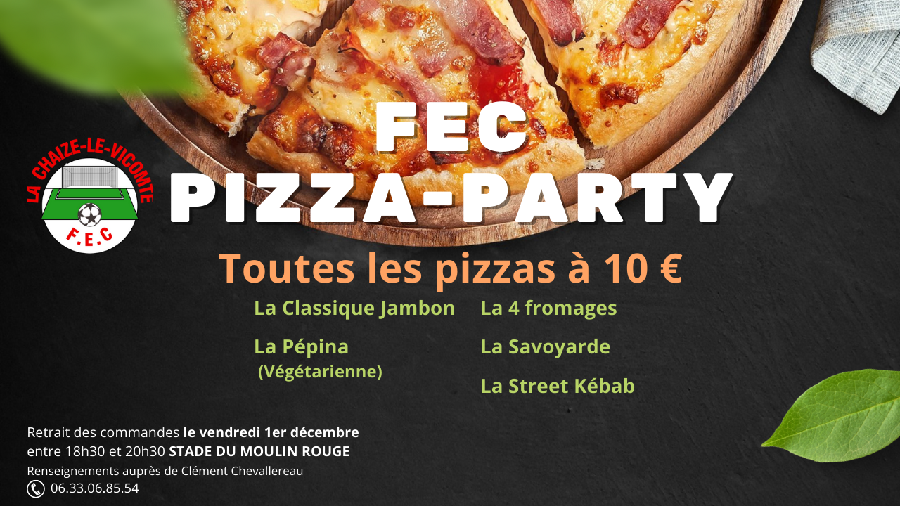 FEC PIZZA PARTY – Vendredi 1er Décembre