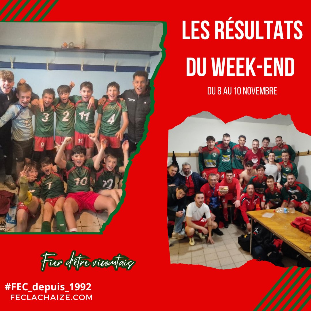 Résultats du Week-end – 8/10 Novembre